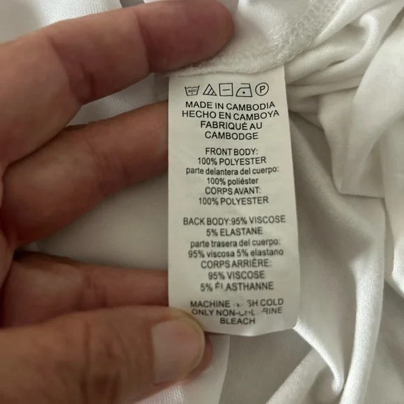 Michael Kors White Asymmetrical Sleeveless Tank Top - Picture 8 of 9